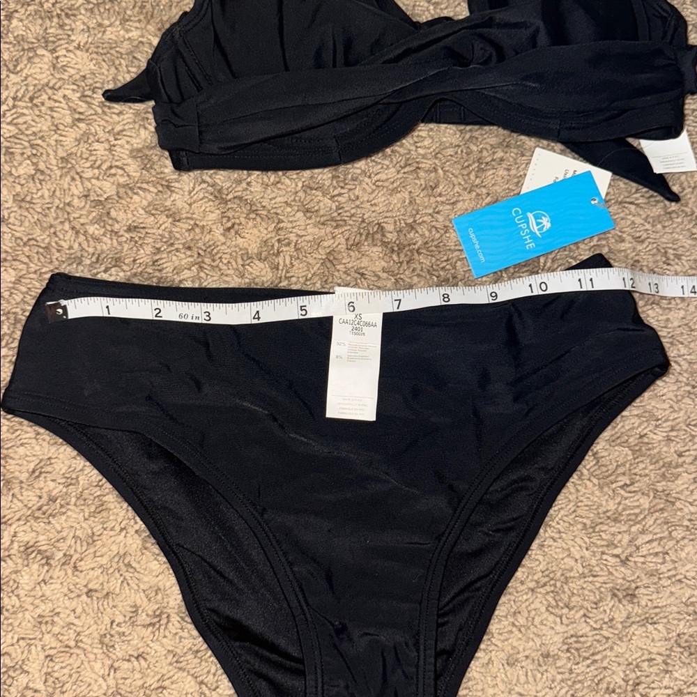 Cupshe Elegant Black Bikini Set size XS - Picture 3 of 9